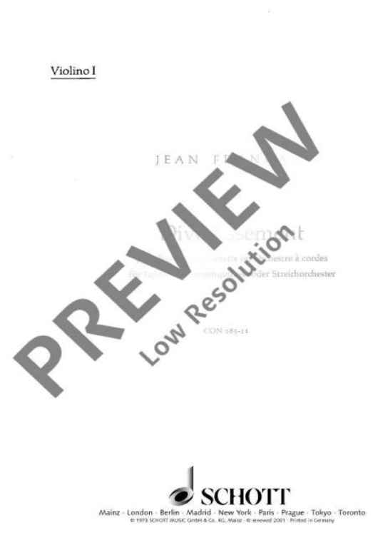 Divertissement - Violin I