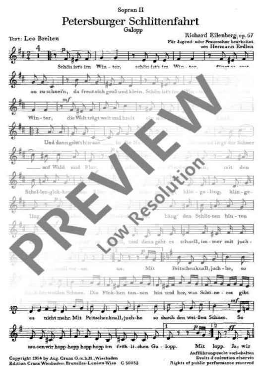 Petersburger Schlittenfahrt - Mezzo-soprano