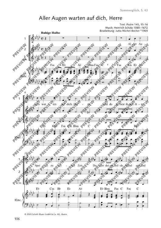 Aller Augen warten auf dich, Herre