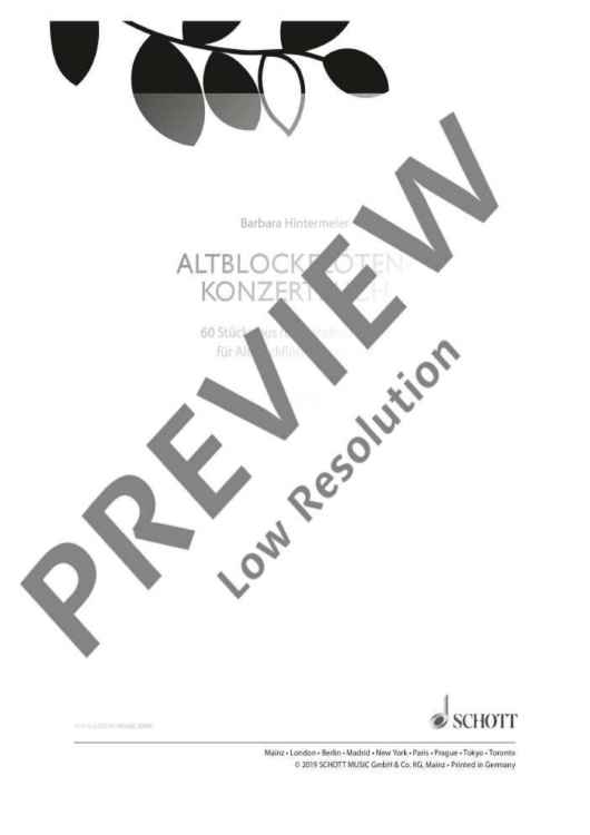 Altblockflöten-Konzertbuch