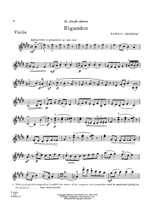 Rigaudon - from the Opera Dardanus