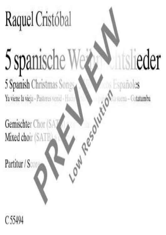 5 Spanish Christmas Songs - Choral Score