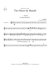 Two Pieces by Handel - F Horn (Optional Euphonium)
