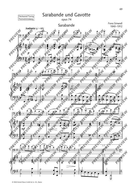 Sarabande und Gavotte