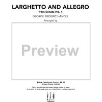 Larghetto and Allegro from Sonata No. 4 - Score