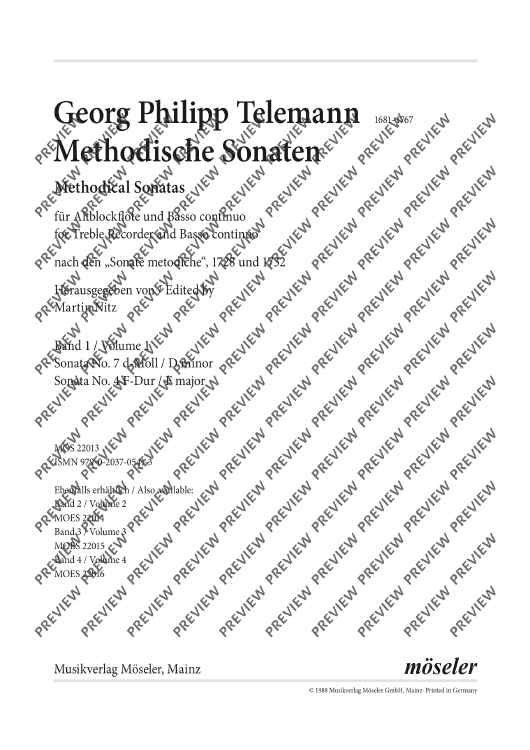 Methodical sonatas