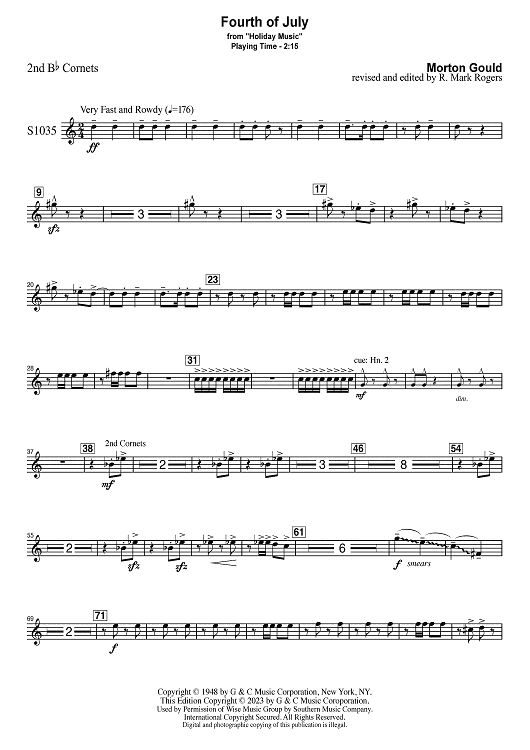 Fourth of July - Bb Cornet 2