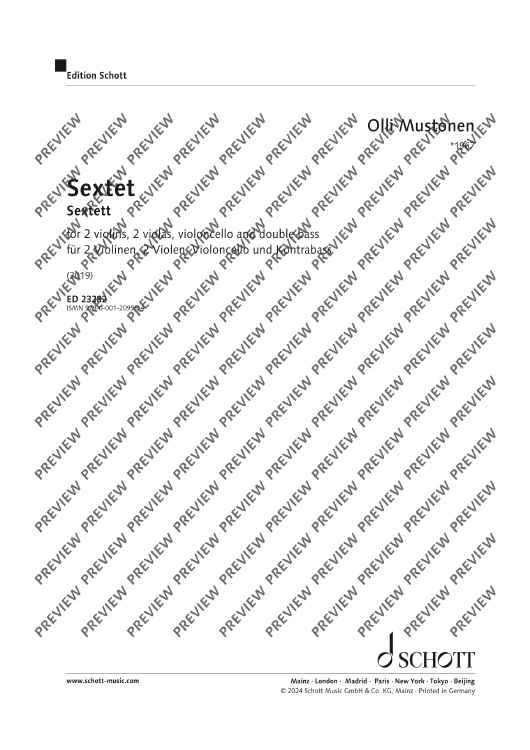 Sextet - Score and Parts