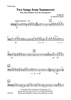 Two Songs from Sommerset - Double Bass