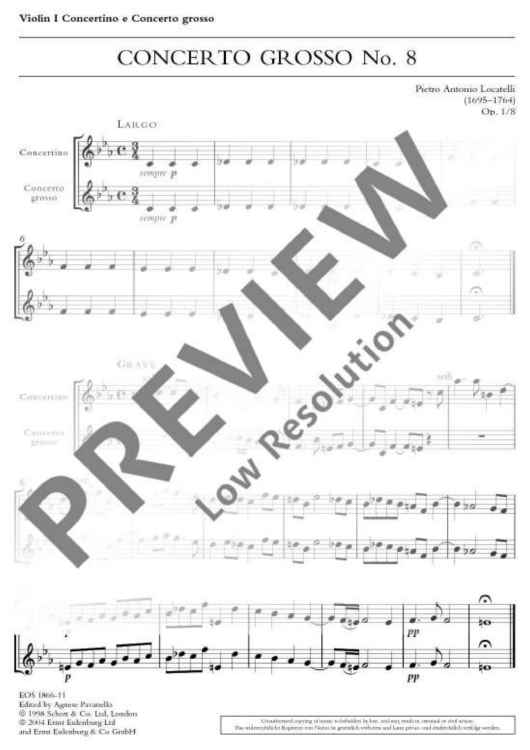 Concerto Grosso - Violin I