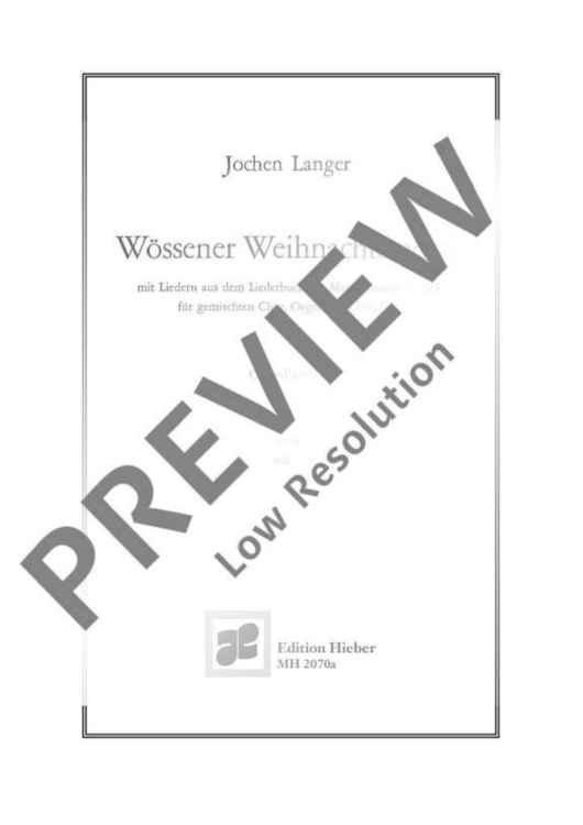 Wössener Weihnachtsmesse - Choral Score