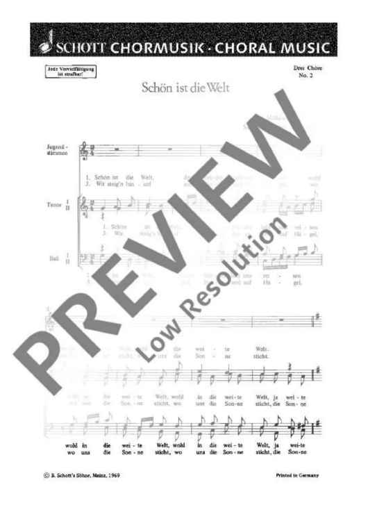 Drei Chöre - Choral Score