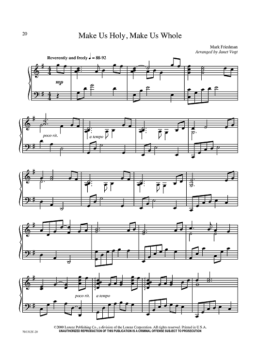 Make Us Holy, Make Us Whole