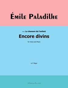 Encore divins, from La chanson de l'enfant