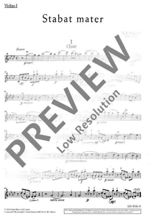 Stabat Mater - Violin I