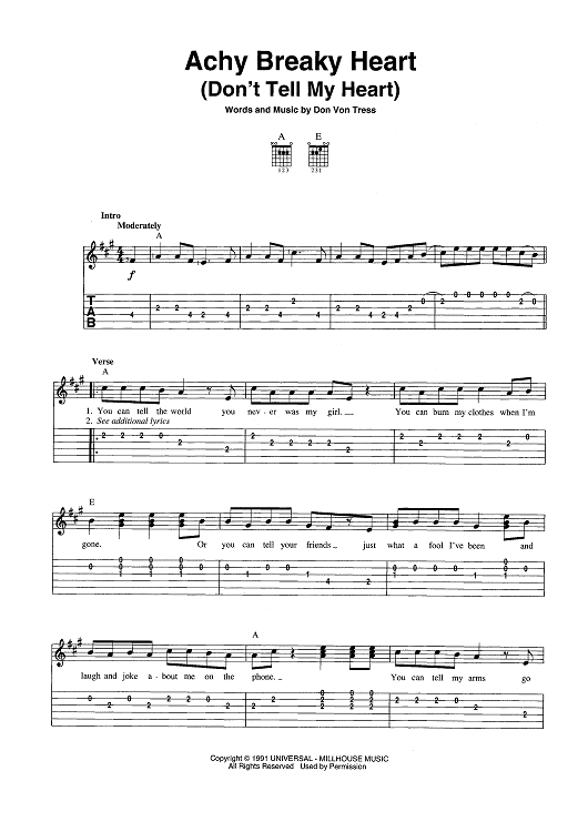 Achy Breaky Heart (Don't Tell My Heart)