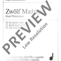 12 Madrigals - Choral Score