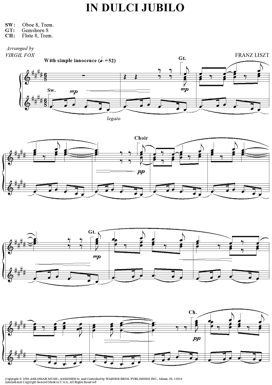 In Dulci Jubilo (Liszt)