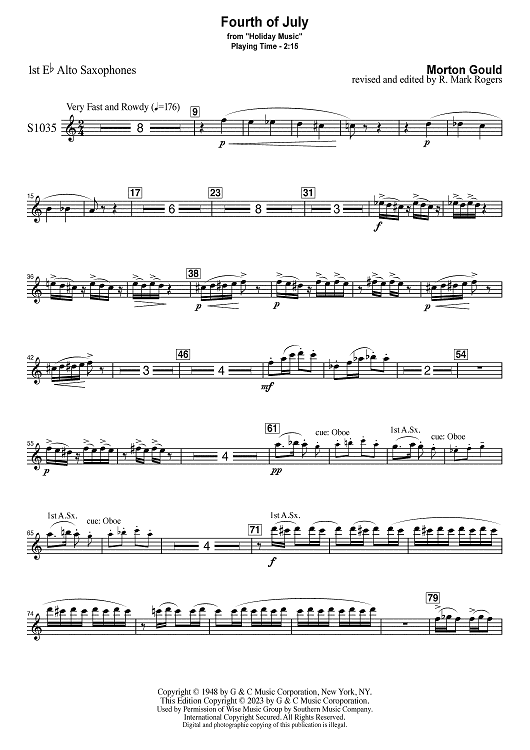 Fourth of July - Eb Alto Sax 1
