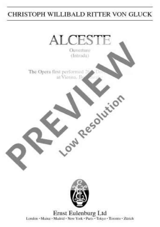 Alceste - Full Score