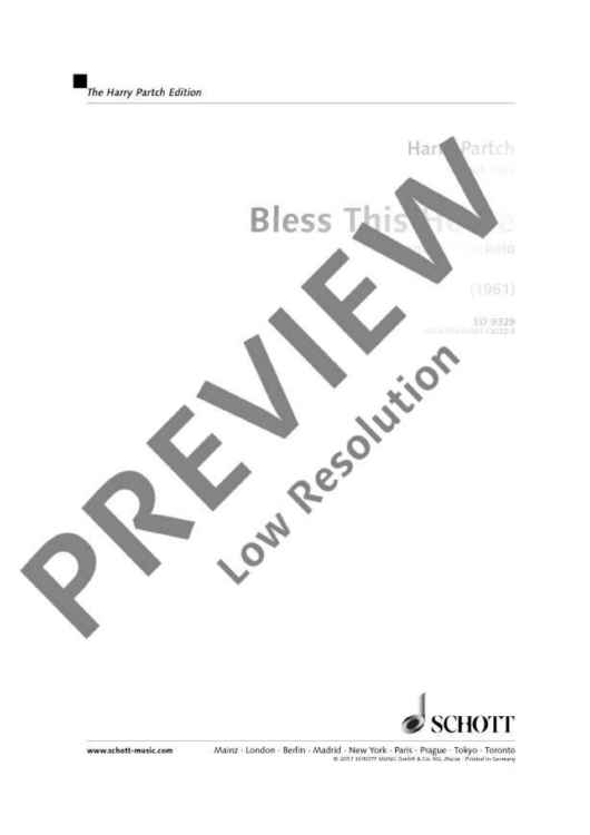 Bless This Home - Full Score