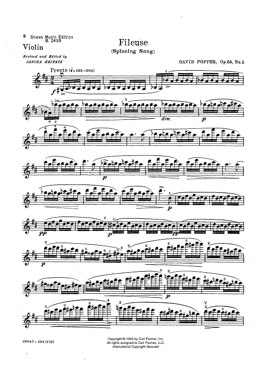 Fileuse (Spinning Song) from Concert Etudes, Op. 55, No. 1