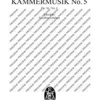Chamber music No. 5 - Full Score