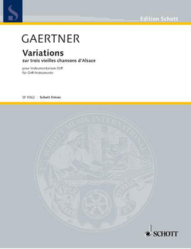 Variations sur trois vieilles chansons d'Alsace - Score