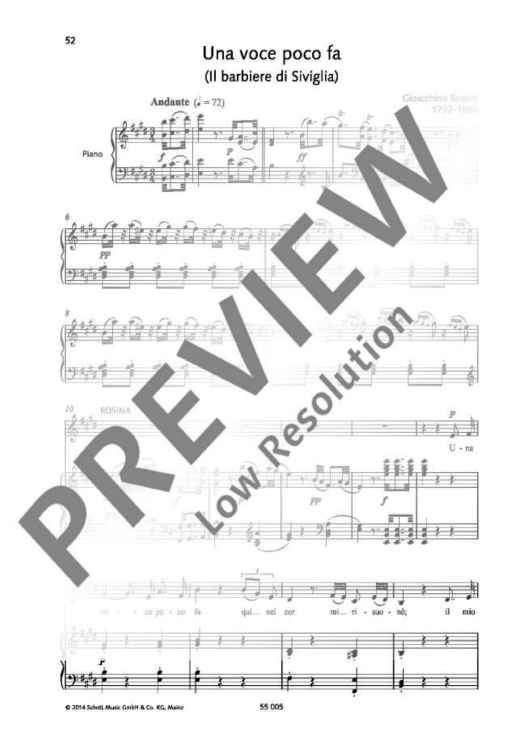 Una voce poco fa in E major