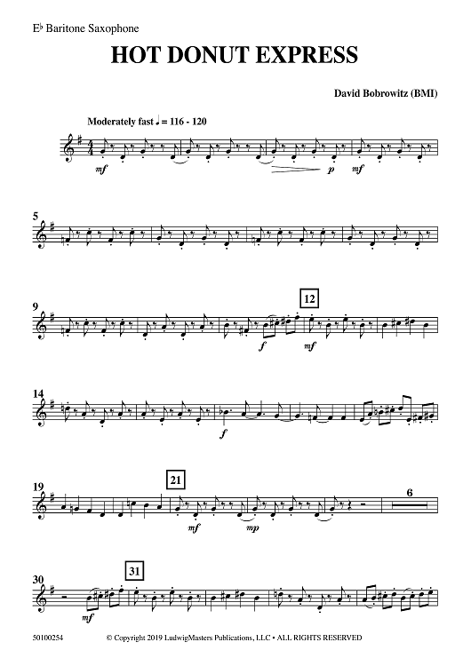 Hot Donut Express - Eb Baritone Saxophone