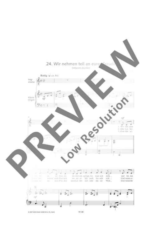 Wir nehmen teil an eurer Freude in C major