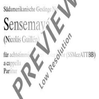 Südamerikanische Gesänge - Choral Score