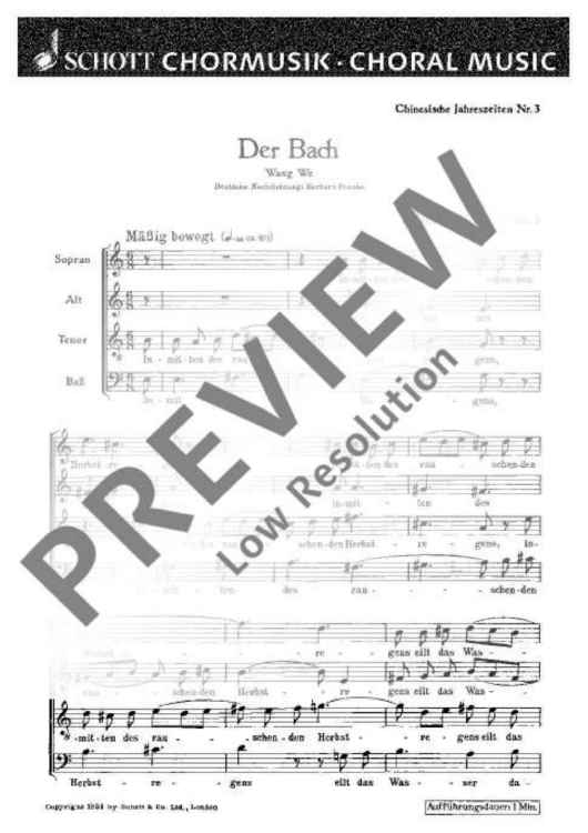 Chinesische Jahreszeiten - Choral Score