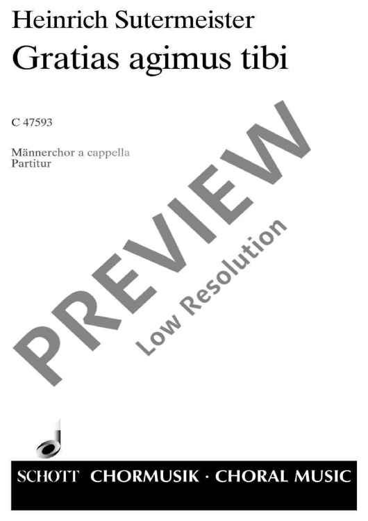 Gratias agimus tibi - Choral Score