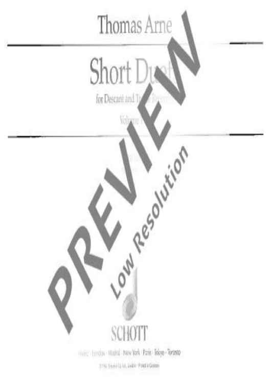 Short Duets - Performing Score