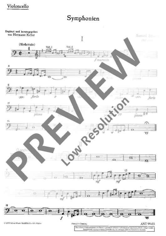 15 Symphonies - Cello/double Bass