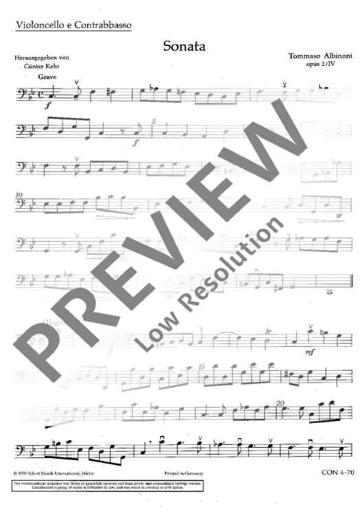 Sonata c minor - Cello/double Bass