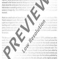 Berceuse D major - Score