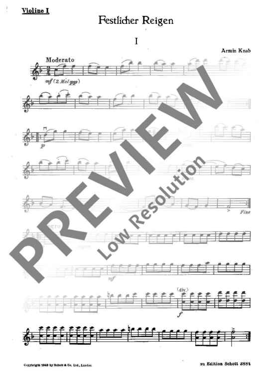 Festlicher Reigen - Violin I