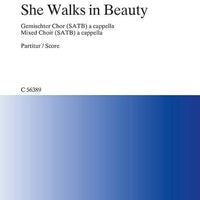 She Walks in Beauty - Choral Score