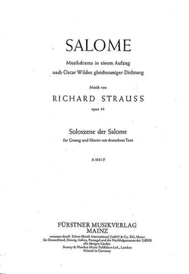Salome, op. 54 in C sharp minor