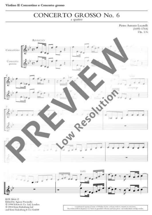 Concerto Grosso in C minor - Violin II