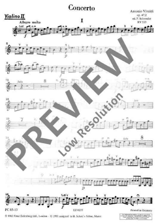 Concerto grosso C Major - Violin II