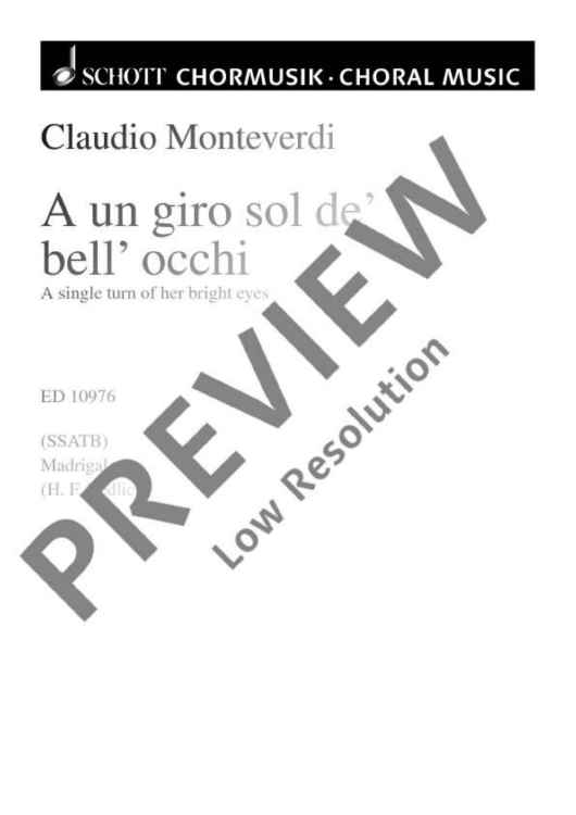 Madrigale - Choral Score