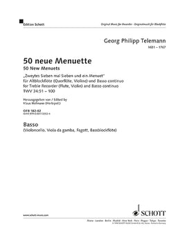 50 new Menuets - Continuo