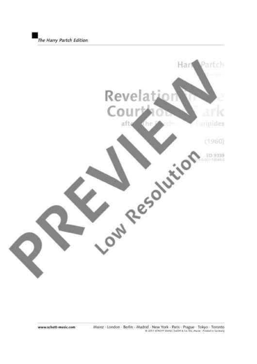 Revelation in the Courthouse Park - Full Score