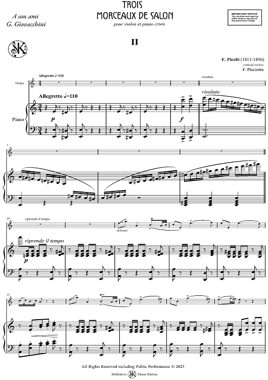 Trois Morceaux de Salon - No. 2