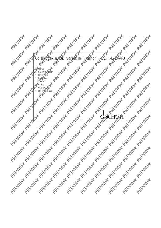 Nonet in f minor - Set of Parts