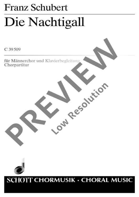 Die Nachtigall - Choral Score