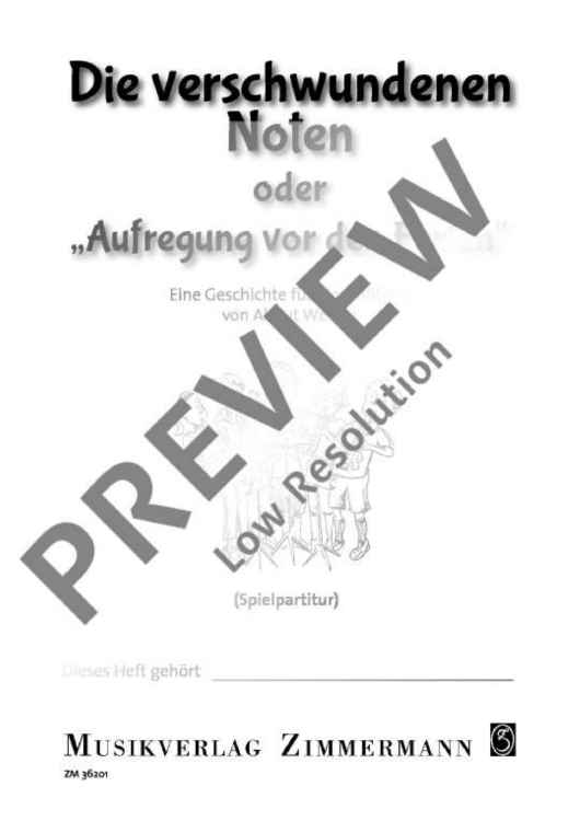 Die verschwundenen Noten oder „Aufregung vor den Ferien“ - Performing Score